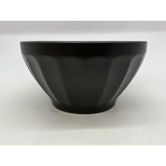 Anthropologie Matte Latte Serving Bowl Dark Grey New In Box - Picture 2 of 6